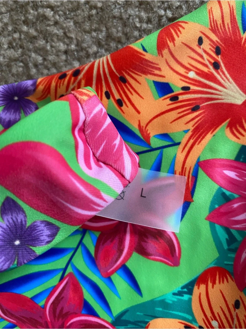SHEIN Floral Push-Up Bikini Set – Pink, Green & Orange